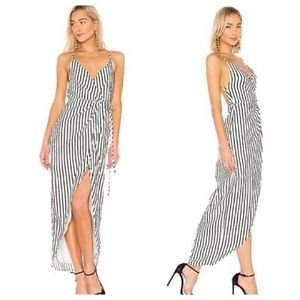NBD x Naven Claudia Dress in Black White Stripe SM
